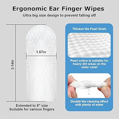 Dog & Pet Ear Cleaning Wipes - 50 Pack Finger Cover Wet Wipes