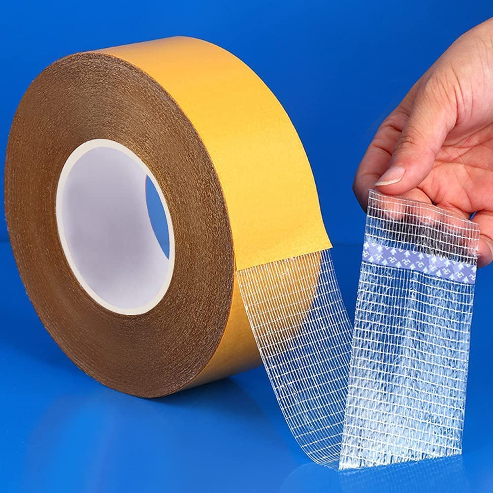 Yellow Double Sided Carpet Tape - Strong, Removable, No Residue