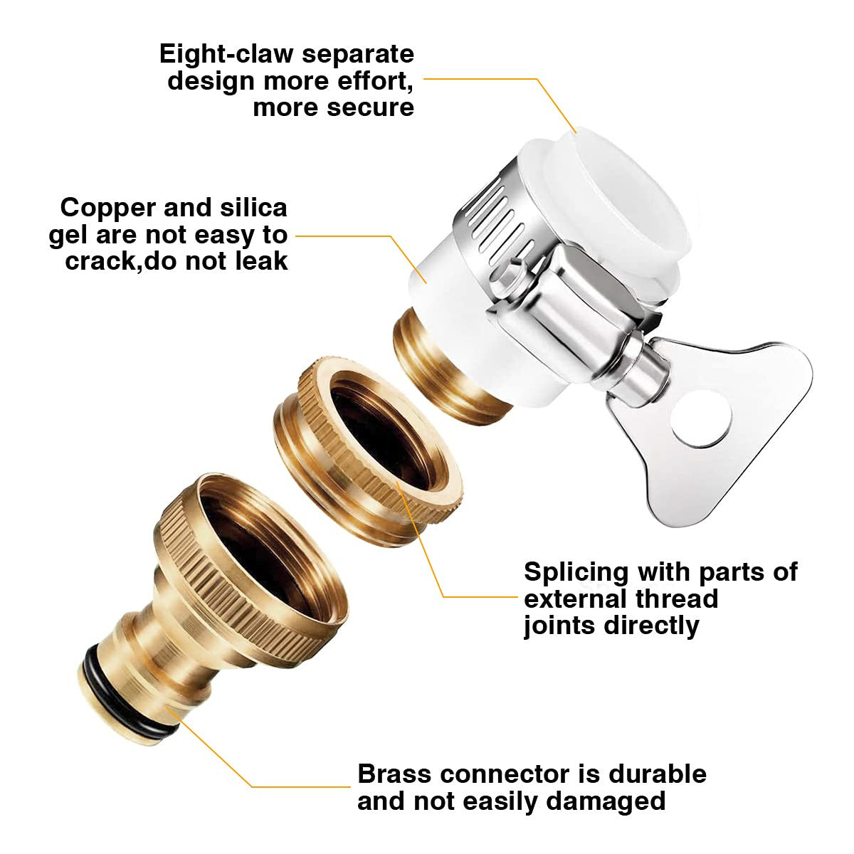 Secure Brass Pipe Connector with Quick Release & Leak Prevention