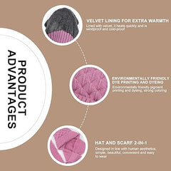 Winter Warm Scarf & Cap Set with Ear Protection