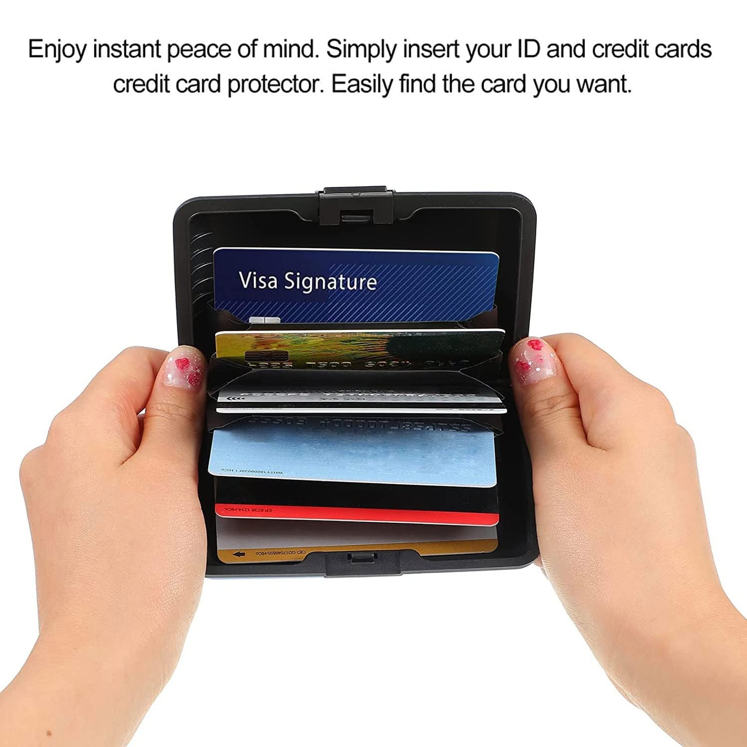 Slim Aluminum Card Holder for Credit Cards and IDs