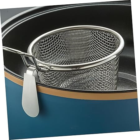 Food Strainer Noodle Basket with Handle – Mesh Filter for Cooking