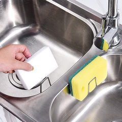 Waterproof Stainless Steel Sink Sponge Holder with Adhesive Mount