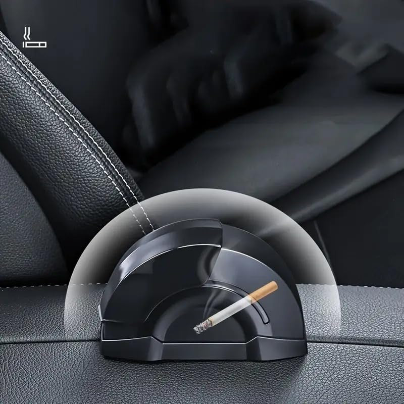 Premium Car Ashtray with LED Light, Windproof & Odor-Proof