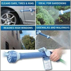EZ Jet 8-in-1 Turbo Water Spray Gun for Car, Garden, Home & Pet Cleaning