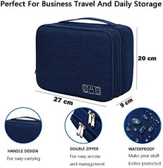 Double Layer Electronic Gadget Organizer Bag for Devices and Accessories