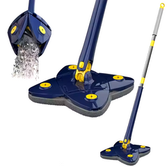 360° Rotating Triangle Squeeze Mop with 4 Modes for Easy Cleaning