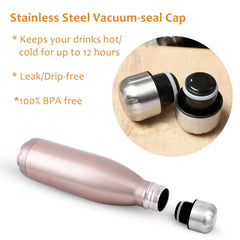 Stainless Steel 750ml Hot & Cold Water Bottle - Wine Color Thermoflask