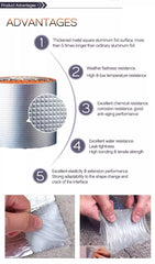 Heavy Duty Aluminium Foil Waterproof Repair Tape for Pipes & Roofs
