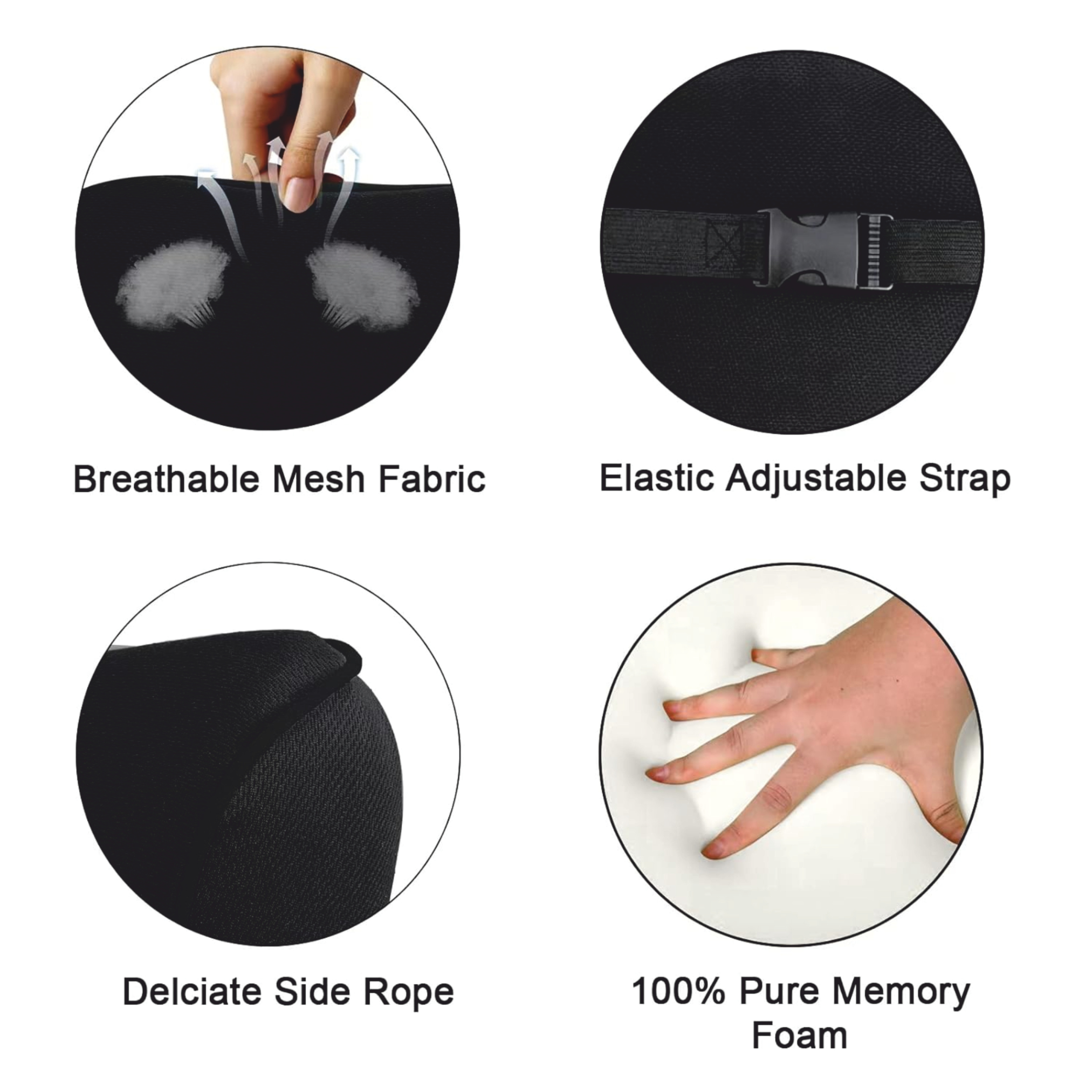 ComfortMax Memory Foam Car Head Rest Pillow for Ultimate Support