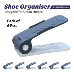 Adjustable Shoe Organizer with Space-Saving Double Deck Design - 1 Pc