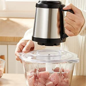 2-Liter Electric Meat Grinder with Handle, ABS & Stainless Steel, 250W