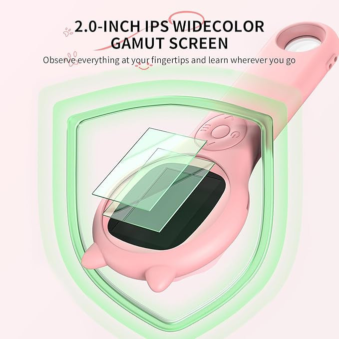 Kids Handheld Digital Microscope with Pocket Magnifier