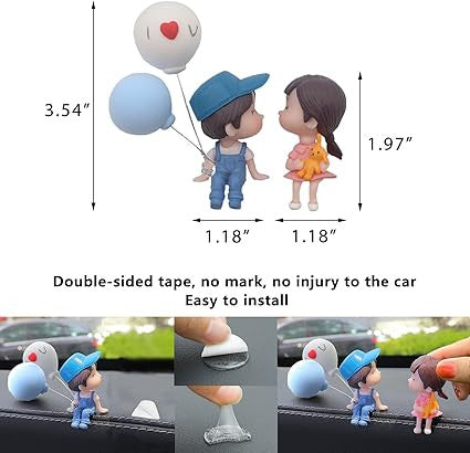 Cute Cartoon Couple Balloon Ornament for Car Decoration