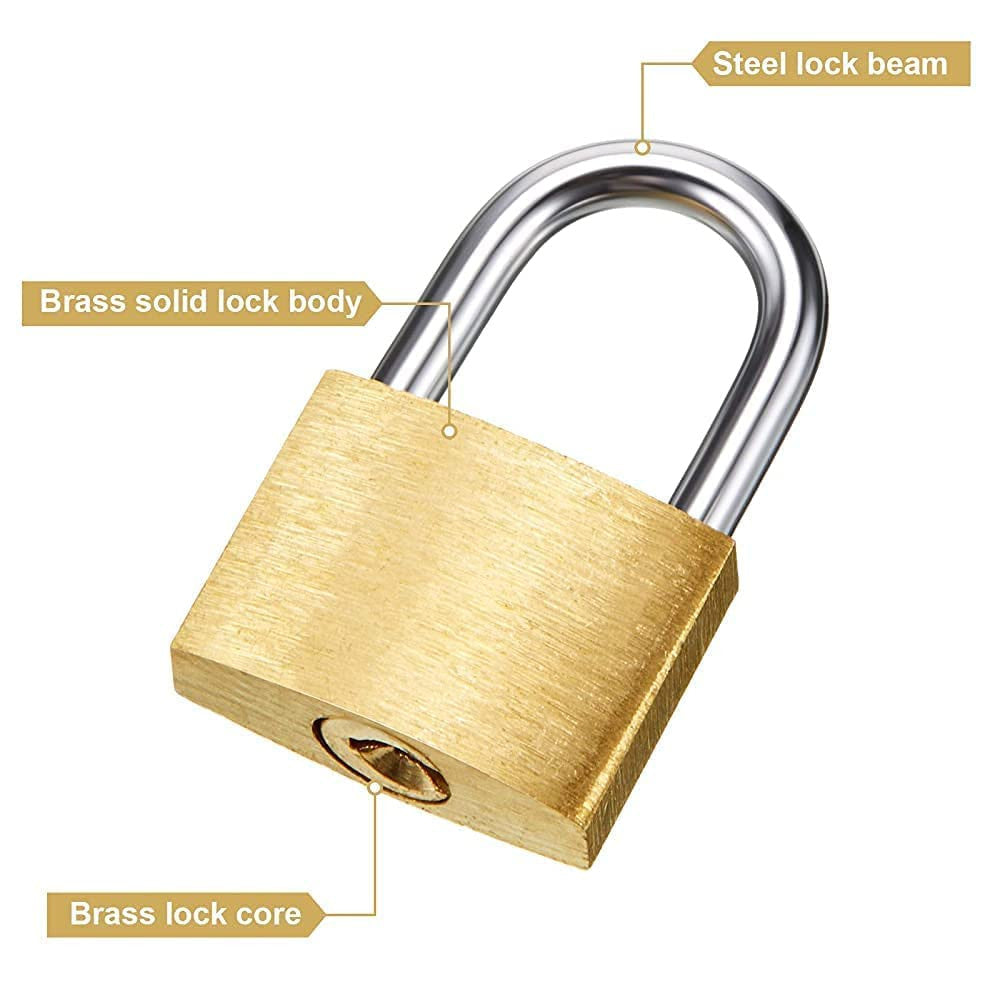 40-70 Character Product Name:  
Premium 32mm Copper & Brass Lock with Key for Secure Travel