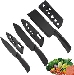 3-Piece Black Stainless Steel Knife Set