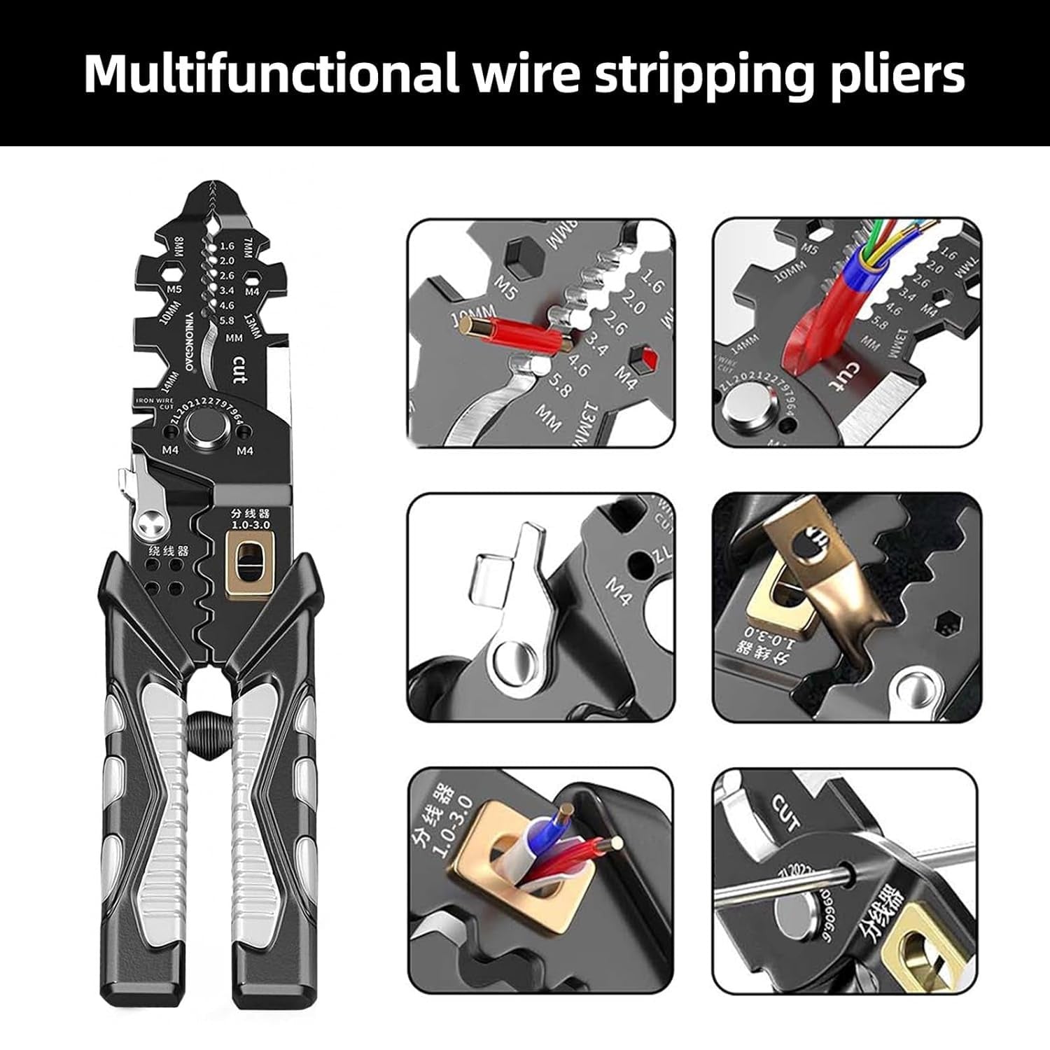 25-in-1 Multi-Function Wire Stripper and Cutter Tool