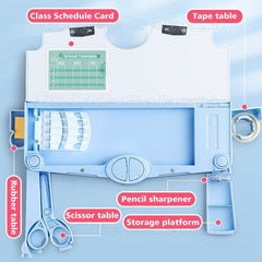 Space Theme Magnetic Pencil Box with Compass and Pop-Up Design for Kids