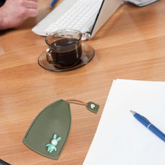 Cute Leather Fruit Key Holder with Pull-Out Sleeve