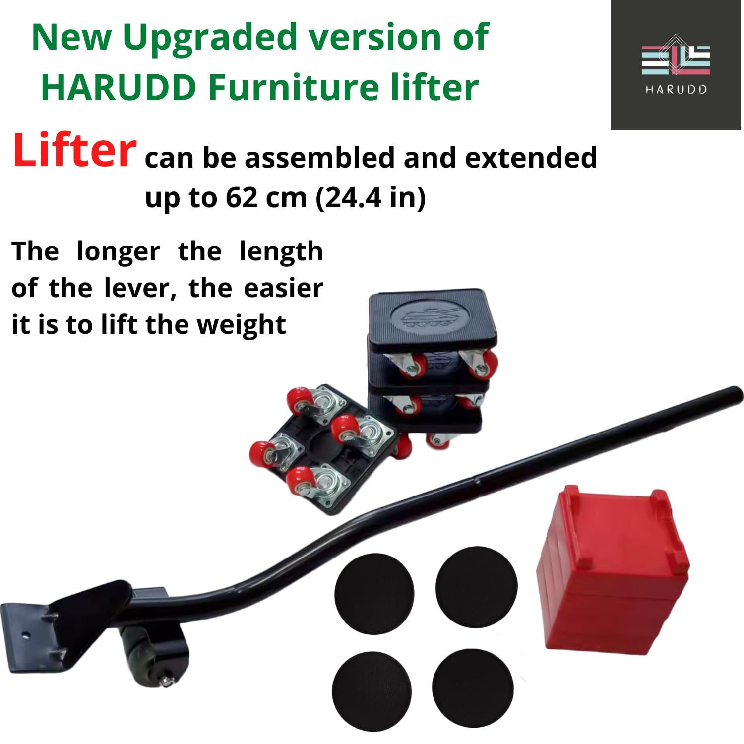 Heavy Furniture Lifter with Stand & Universal Rollers, 150kg Capacity