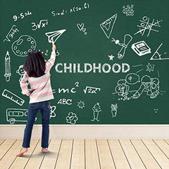 Green Wall Chalkboard Sticker 45x200cm Removable Decal with 5 Chalks