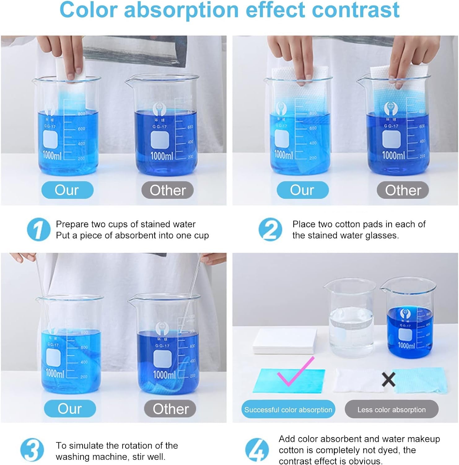 Color Catcher Laundry Detergent Sheets for Preventing Color Mixing
