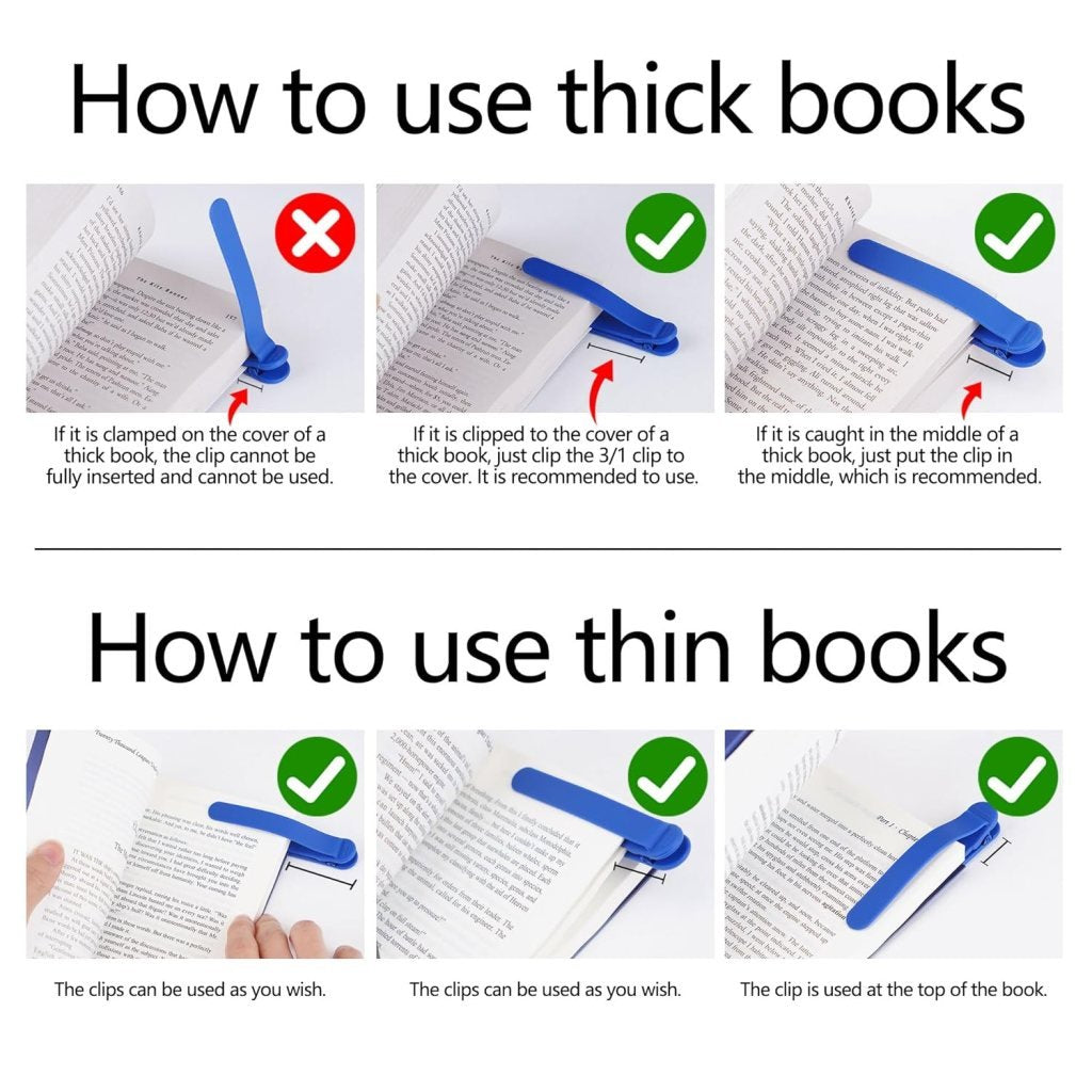3 Pack Silicone Auto Bookmark Set – Smart, Flexible Bookmarks for Men & Women
