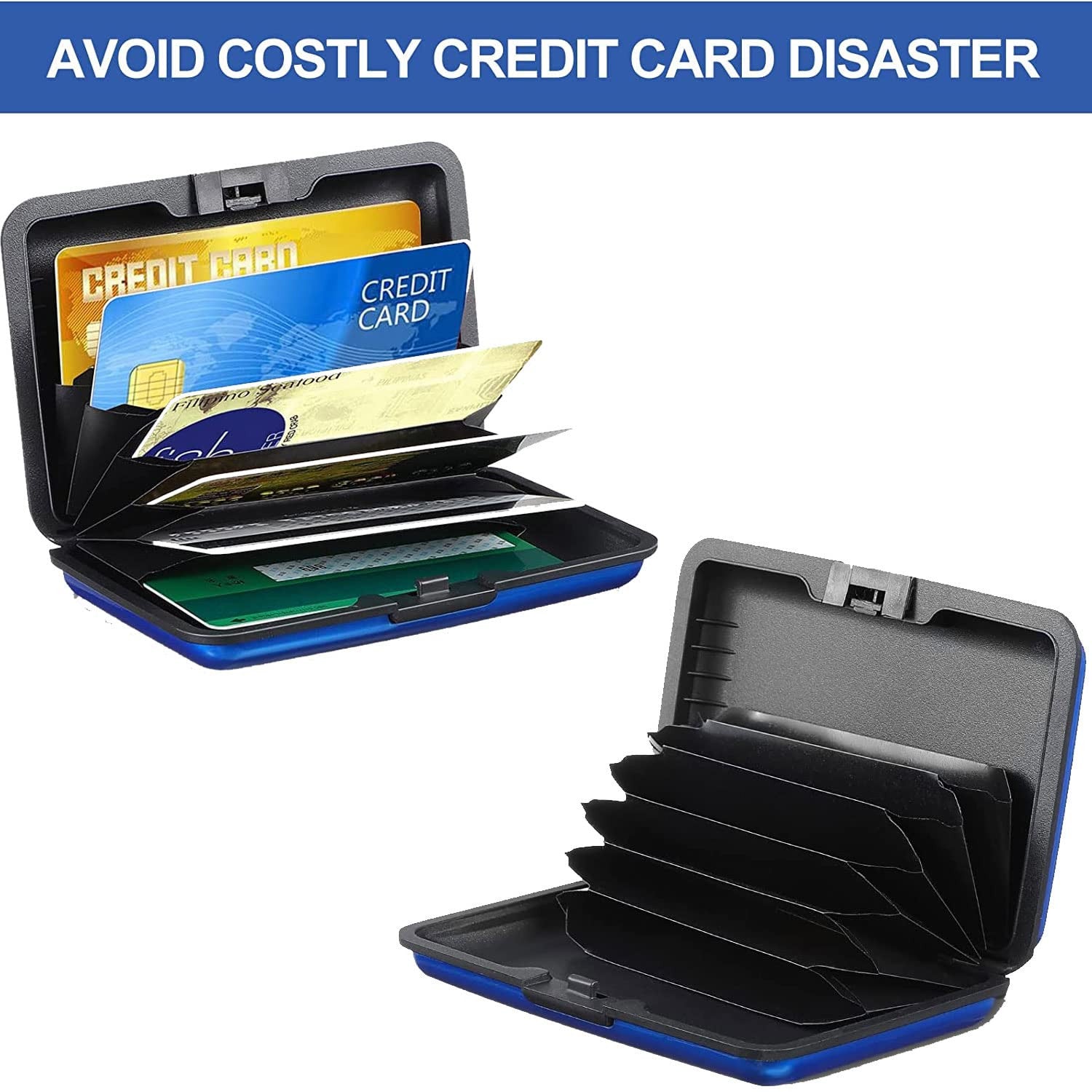 Slim Aluminum Card Holder for Credit Cards and IDs