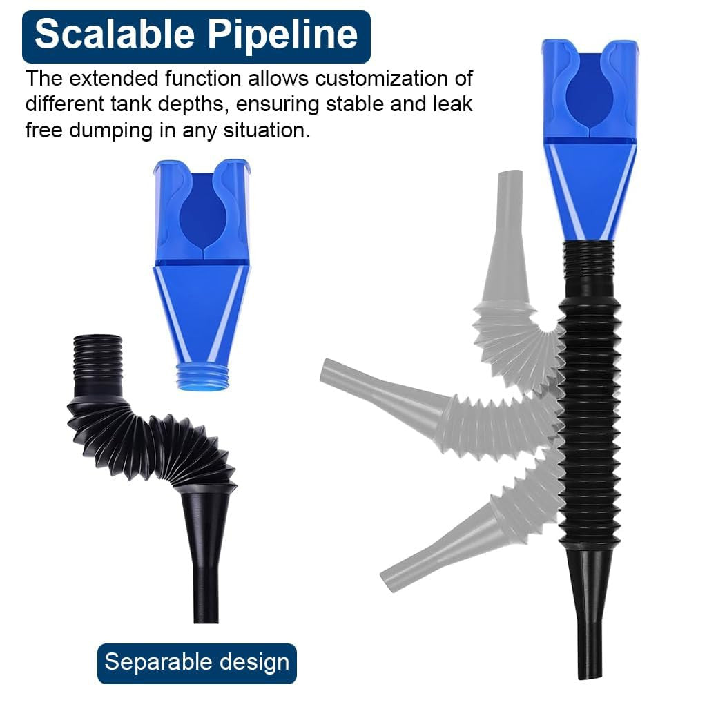 Universal Adjustable Fuel Transfer Funnel for Cars & Trucks