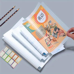 30Pcs Waterproof Plastic Book Covers & Stickers