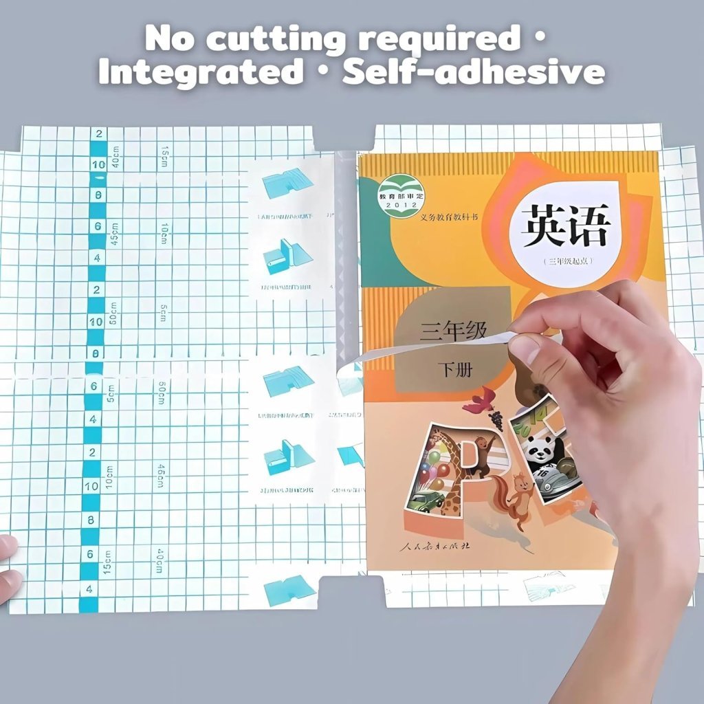30Pcs Waterproof Plastic Book Covers & Stickers