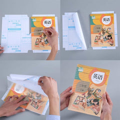 30Pcs Waterproof Plastic Book Covers & Stickers