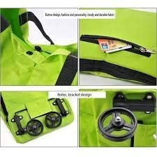 Lightweight Polyester Shopping Trolley for Grocery, Travel & More