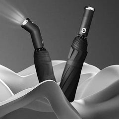 3-Fold Auto Open LED Travel Umbrella with Light, Large Size