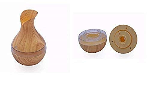 Wooden Grain Vase Aroma Diffuser with LED Lights and Ultrasonic Cool Mist