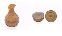 Wooden Grain Vase Aroma Diffuser with LED Lights and Ultrasonic Cool Mist