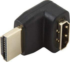 Storite Black 90° HDMI Male to Female L-Shaped Extender Adapter