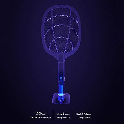 Electric Mosquito Racket & Killer with UV Light, Rechargeable, 3000V