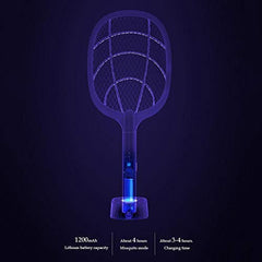 Electric Mosquito Racket & Killer with UV Light, Rechargeable, 3000V