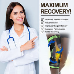 Elastic Compression Knee Sleeve for Support and Stability