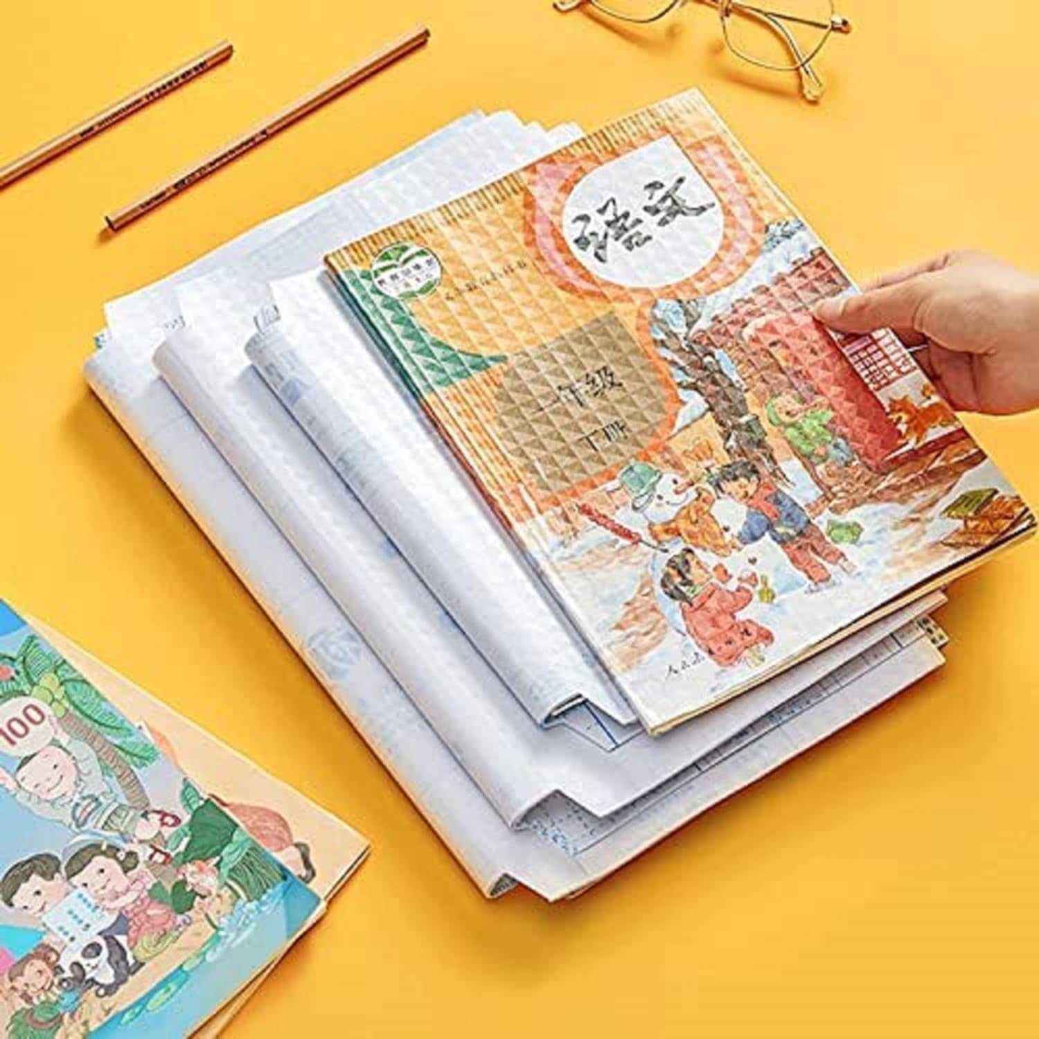 Set of 30 Transparent A4 Book Covers for Protection and Crafting
