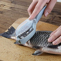 Fish Scale Scraper with Lid - Fast, Safe, and Easy Fish Cleaning Tool