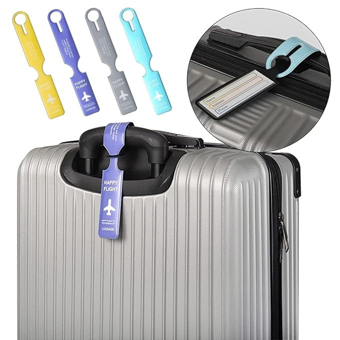 Silicone Travel ID Label & Luggage Tag - Durable & Easy to Spot