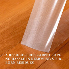 Yellow Double Sided Carpet Tape - Strong, Removable, No Residue