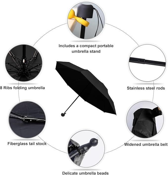 Compact Portable UV Mini Umbrella with Case