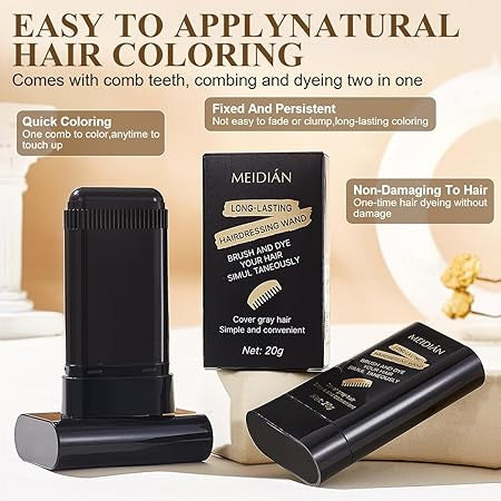 Hair Dye Stick & Touch-Up Comb for Easy Hair Coloring