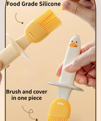 High-Temperature Silicone Oil Dispenser with Basting Brush