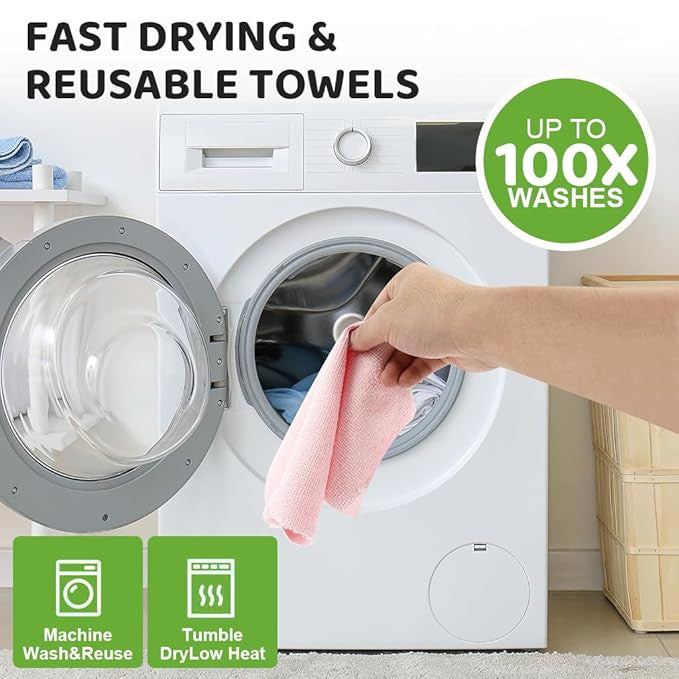 Microfiber Cleaning Cloth Roll - Kitchen Towels & Cleaning Towels