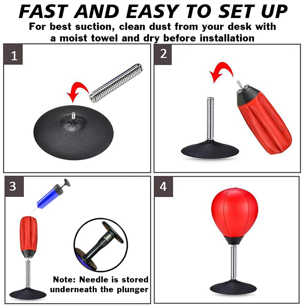Desk Punching Ball for Stress Relief, Desktop Punch Bag, Fun & Durable