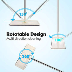 Magic Flat Mop with Self-Cleaning Microfiber for Easy Floor Cleaning